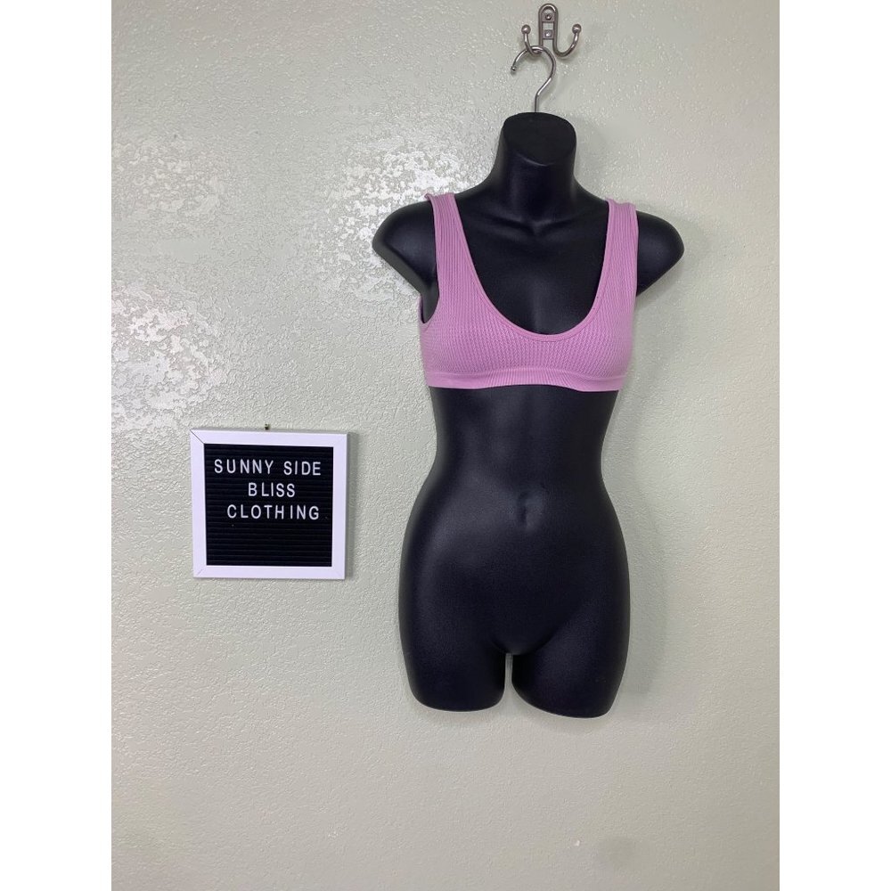 Zara Join Life Seamless Bubblegum Pink Scoop Neck Bra Top Size Large